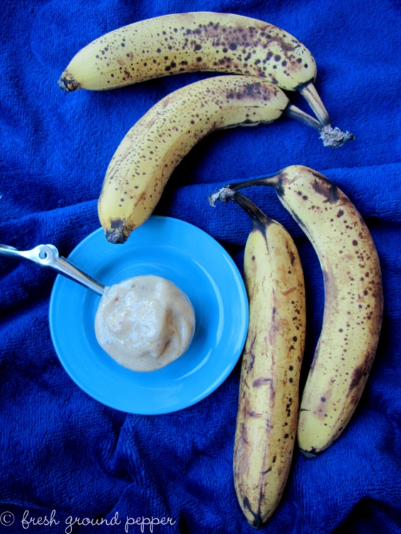 mango, loquat and banana ice cream with dates from freshgroundpepperblog.wordpress.com